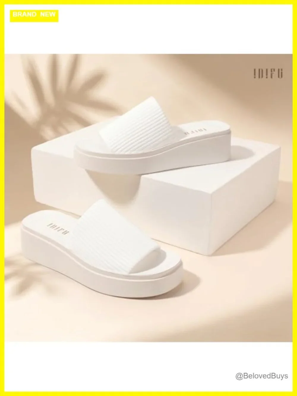 Comfortable Chunky Platform Wedge Sandals Slip On Open Toe Summer Slide